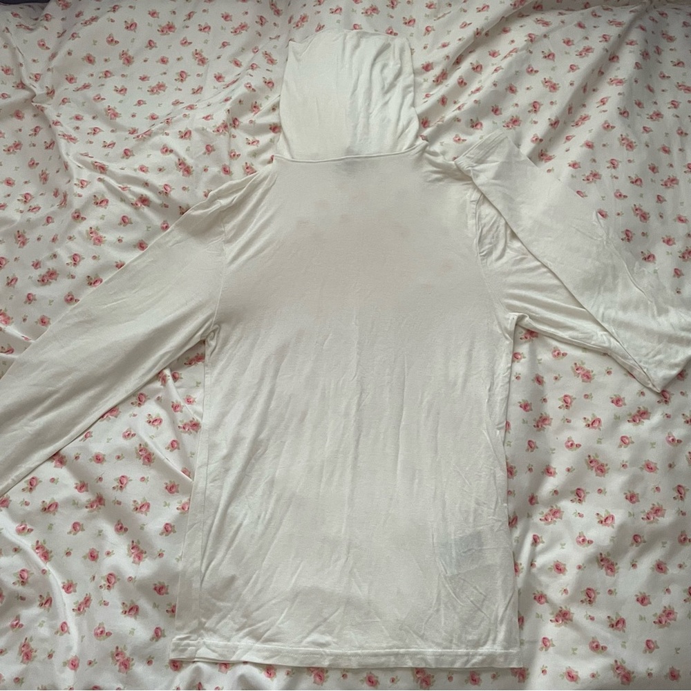 h&m white turtleneck top